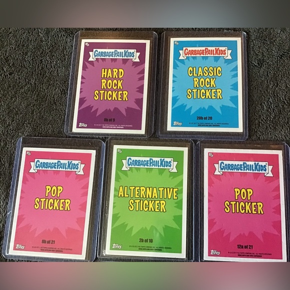 Garbage Pail Kids 2017 Set of 5-Gwen-Michaels-Mellencamp etc - Picture 2 of 2